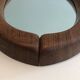 Brutalist mirror in oval shape 1950 - 30,5x59,5cm