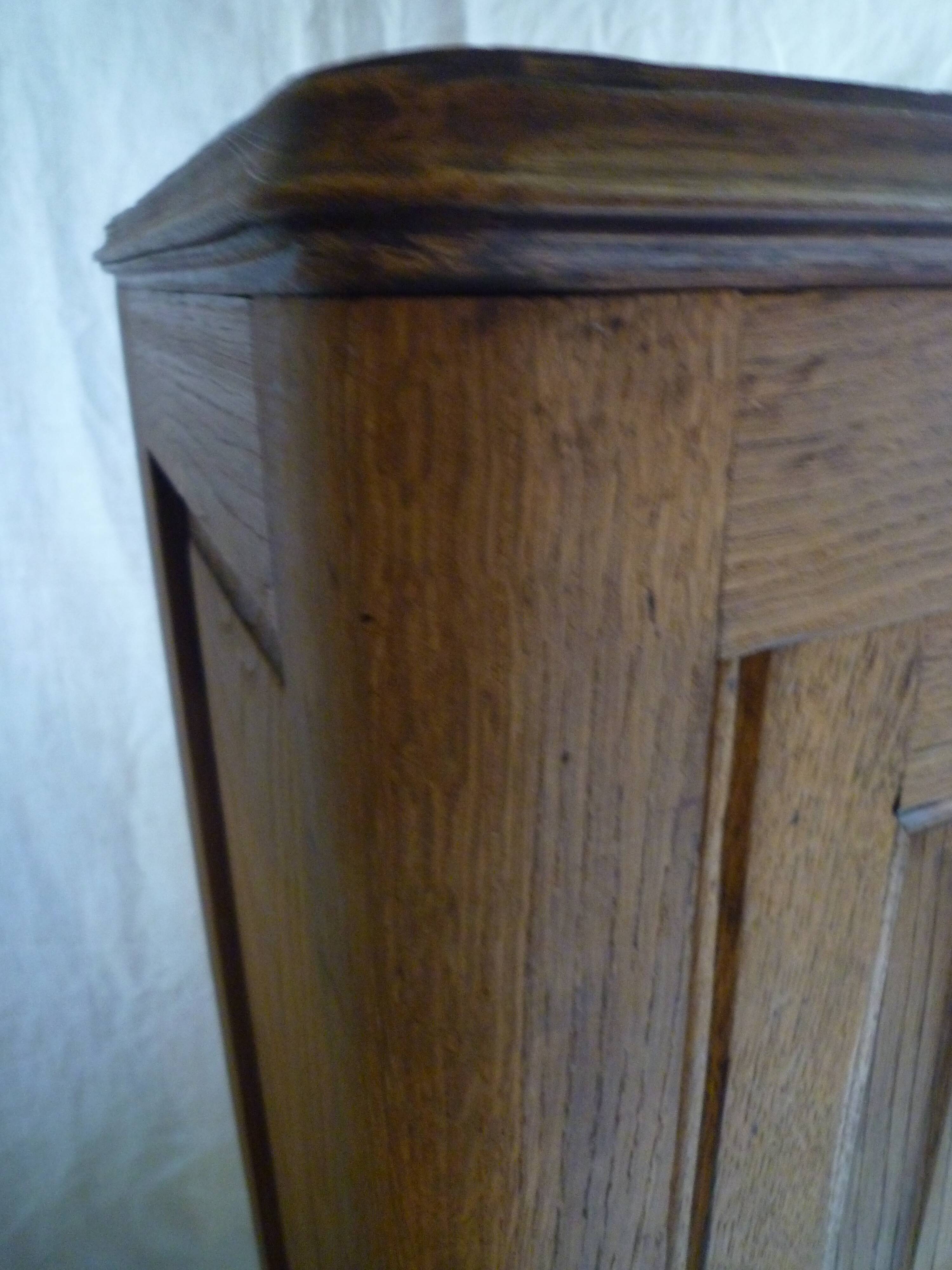 Small rustic country low cabinet in solid light oak