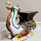 Vintage ceramic camel side table plantstand