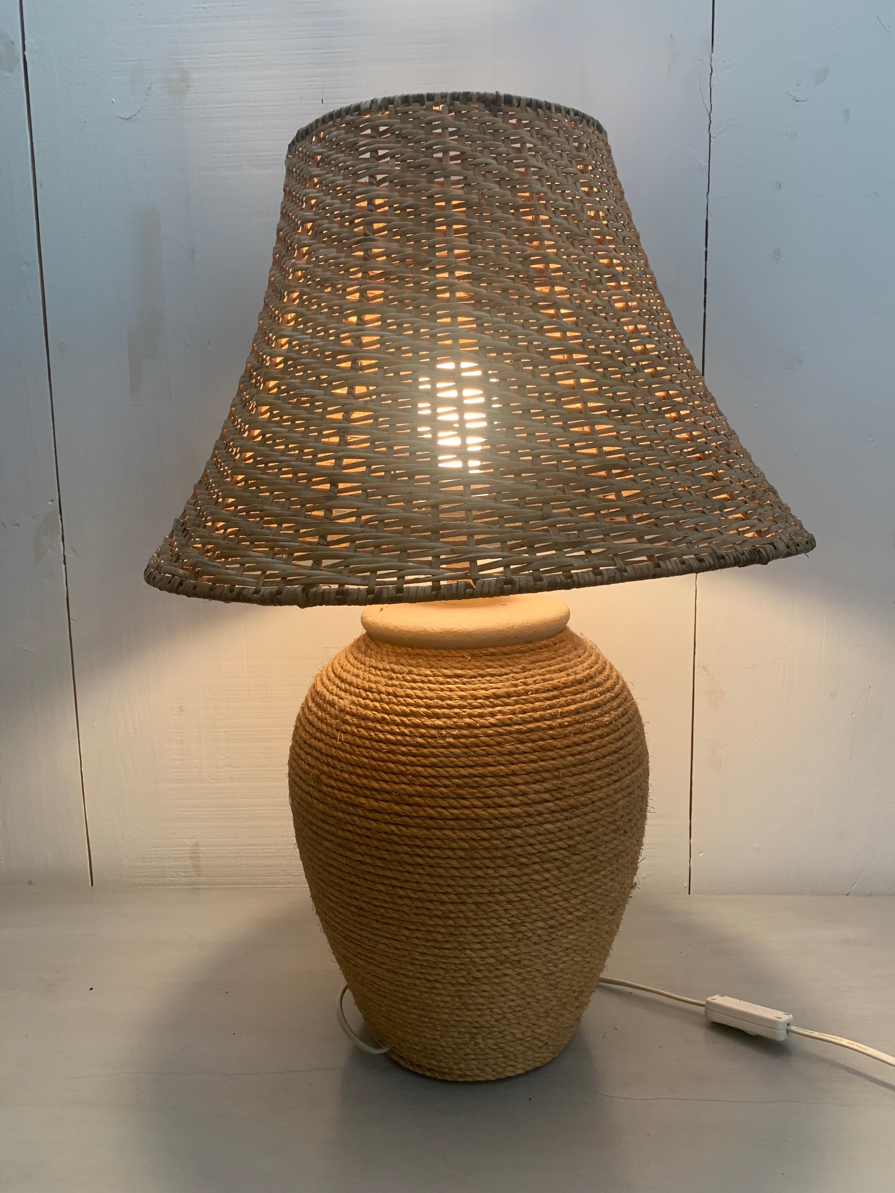 Lamp rope and rattan