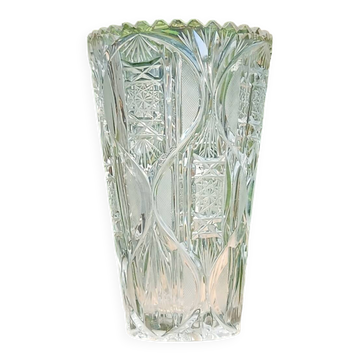 Vase en verre ciselé style art déco