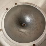 Round table in red marble by Eero Saarinen for Knoll