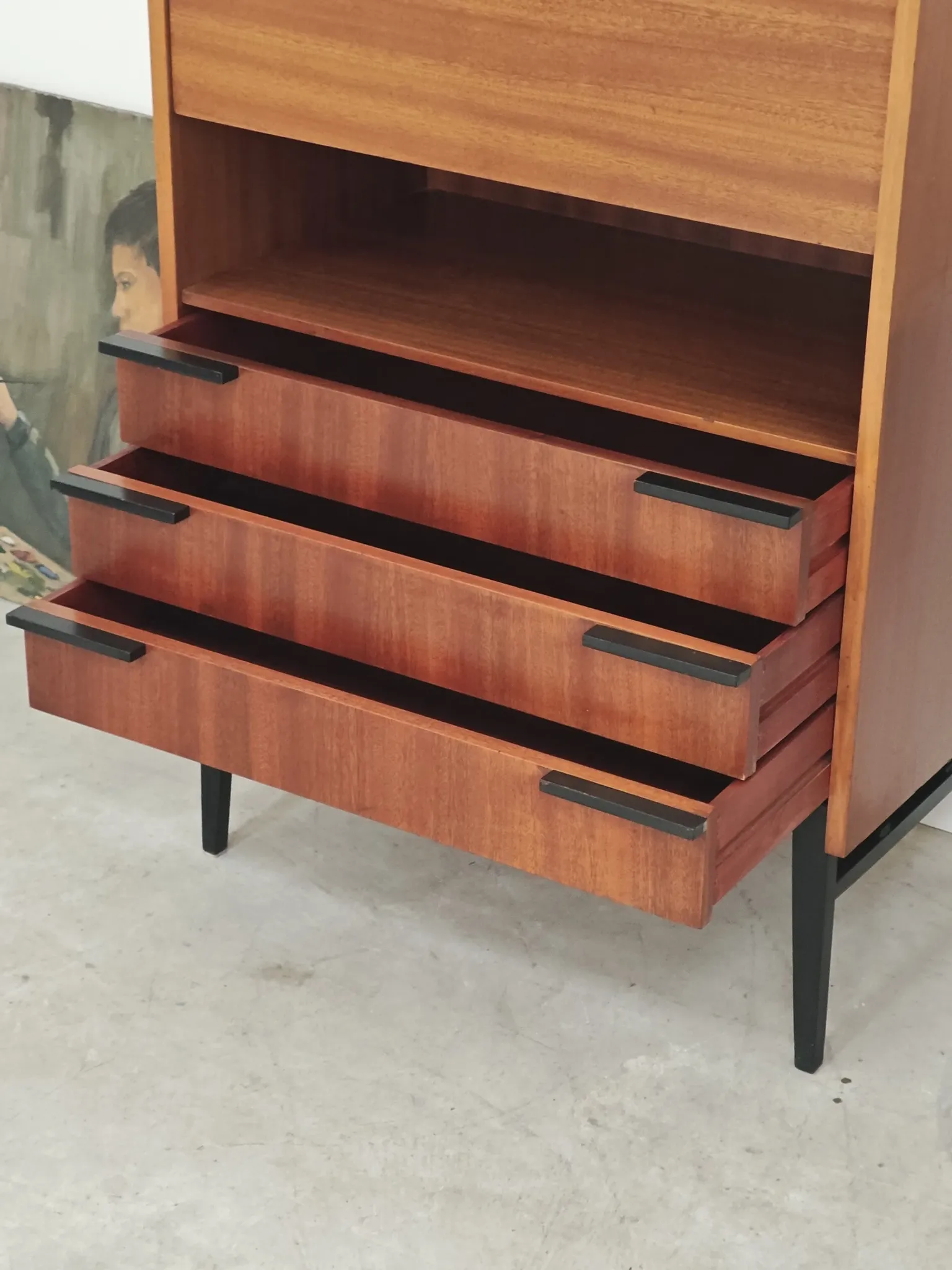 Wooden secretary by Frantisek Mezulanik for Up Zavody