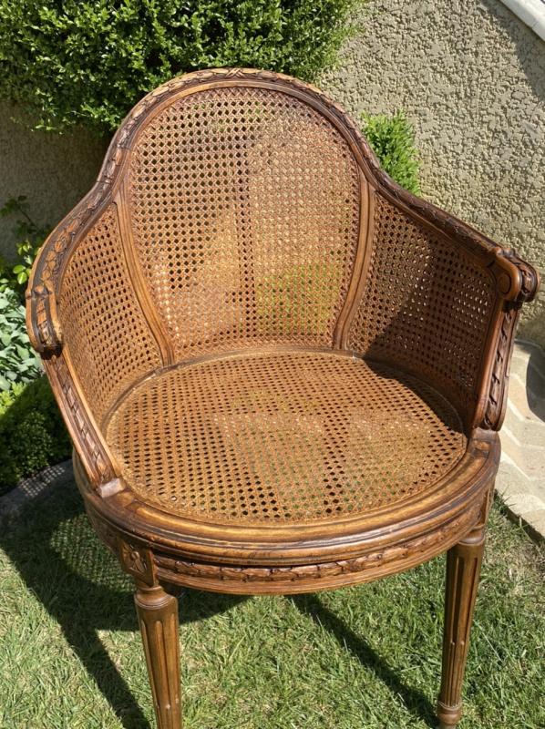 Walnut chair - Louis XVI style canage