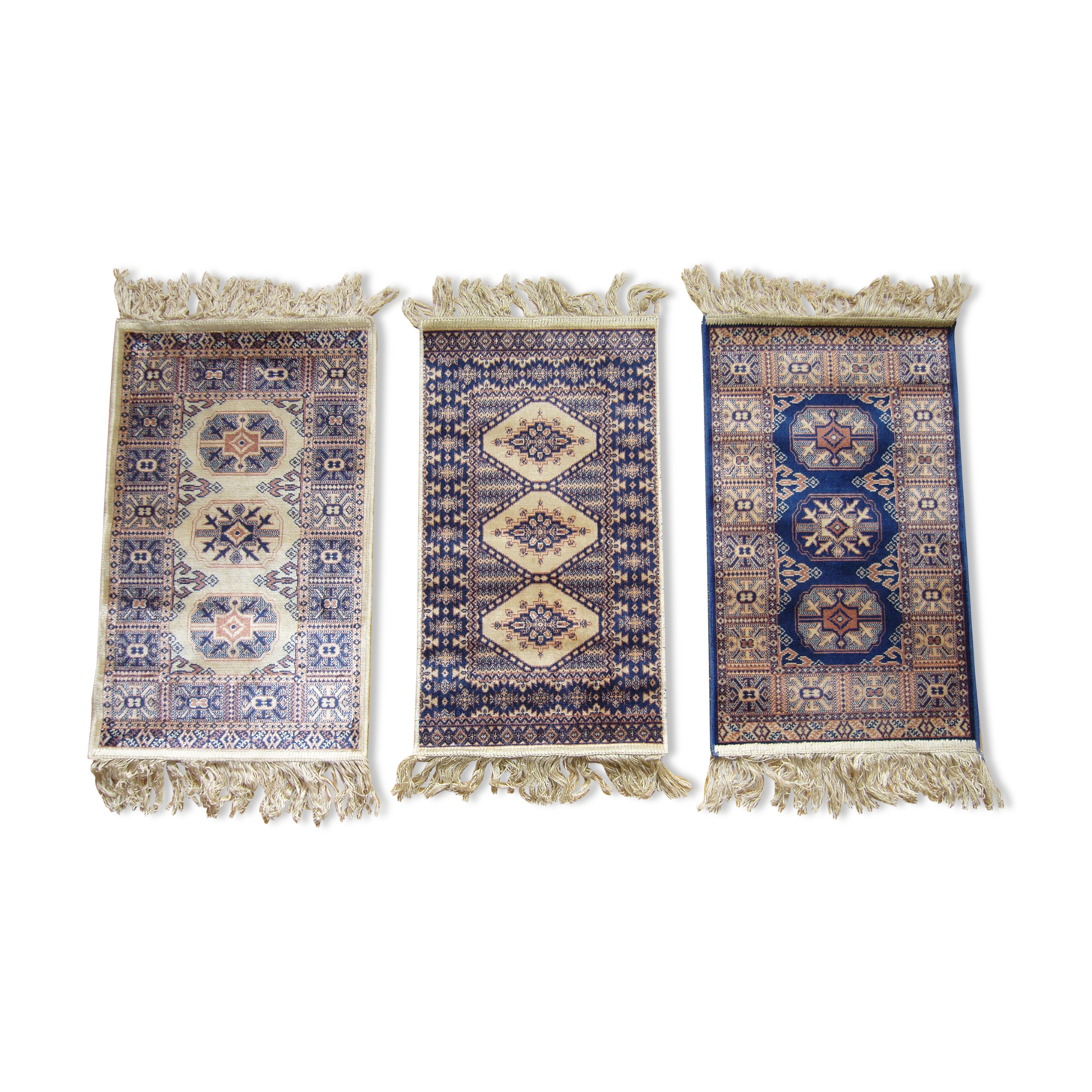 Three oriental rugs 35 x 70 cm