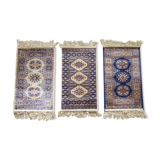 Three oriental rugs 35 x 70 cm