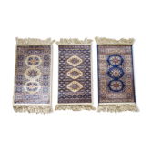 Trois tapis d'orient 35 x 70 cm