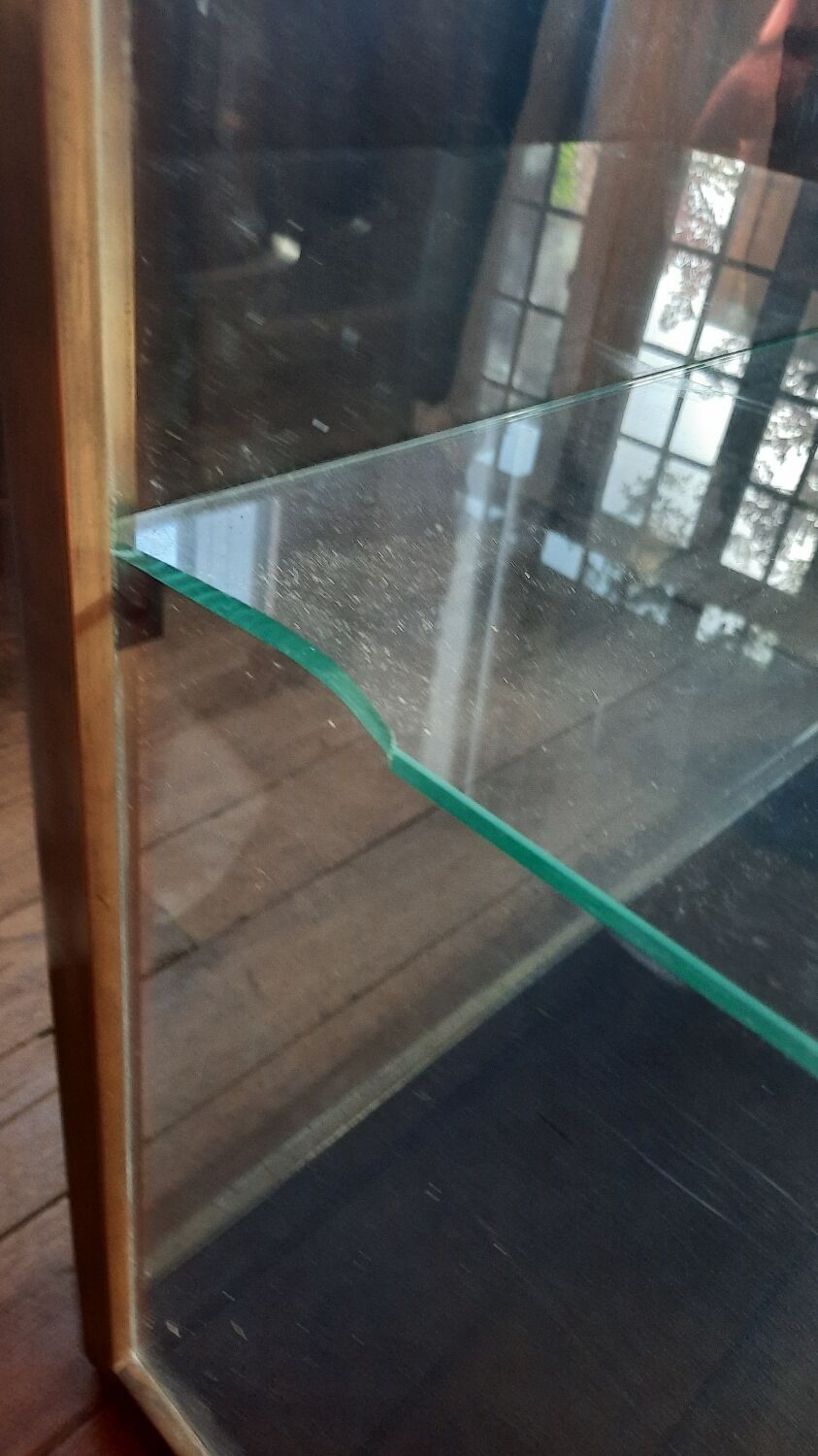 Art deco style brass showcase