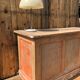 Patinated raw wood countertop