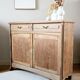 Renovated antique Parisian buffet in oak in Art Nouveau style.