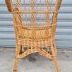 Fauteuil en rotin et osier vintage
