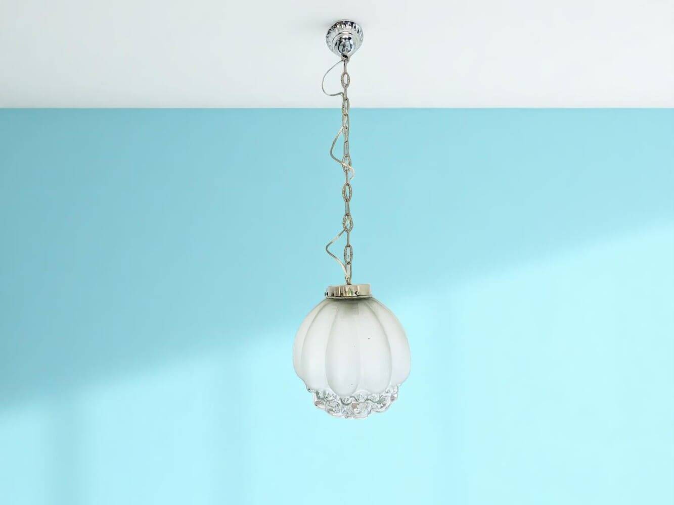 Large bubble glass hanging light