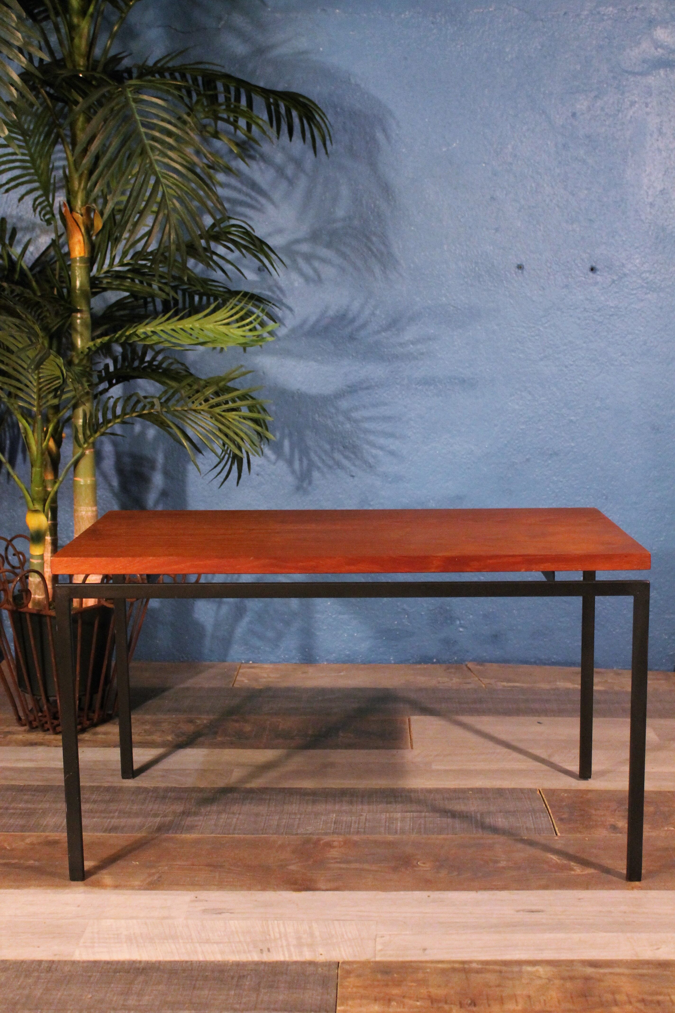 Metal & wood coffee table 1950