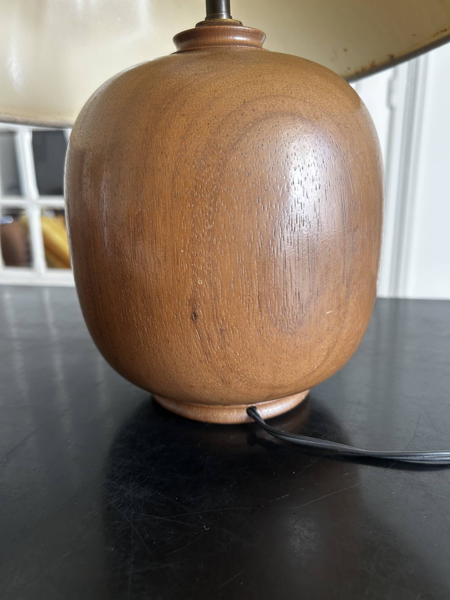solid wood lamp from the 1960s