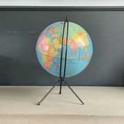Vintage terrestrial globe Girard and Barrère - 1950s-60s - string base - Ref 1153