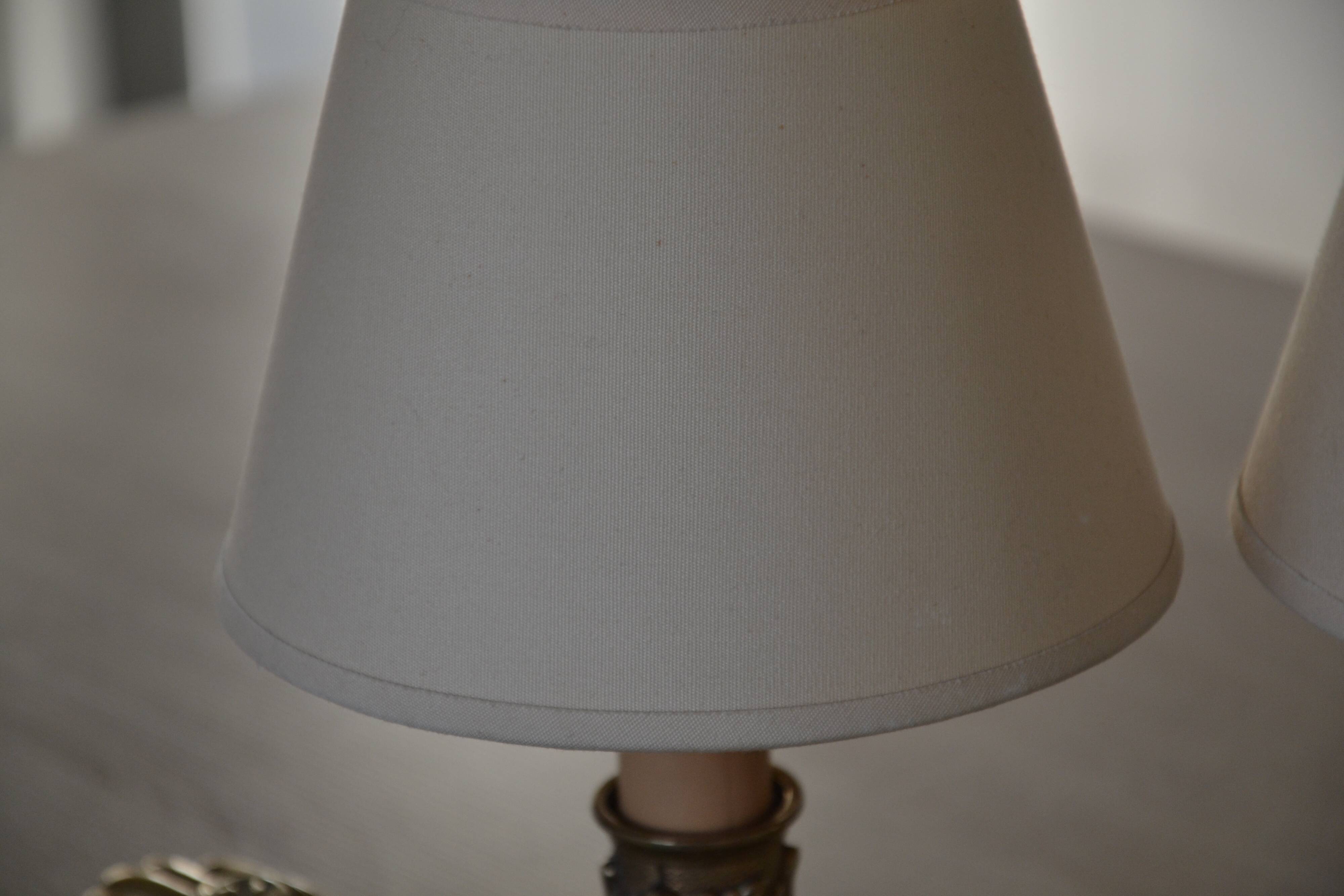 2 basement/bedside lamps in bronze