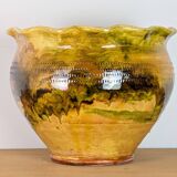 Glazed earthenware planter