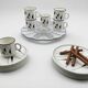 Boch Belgium / Art Deco / Coffee & Cake Set / 18 pieces