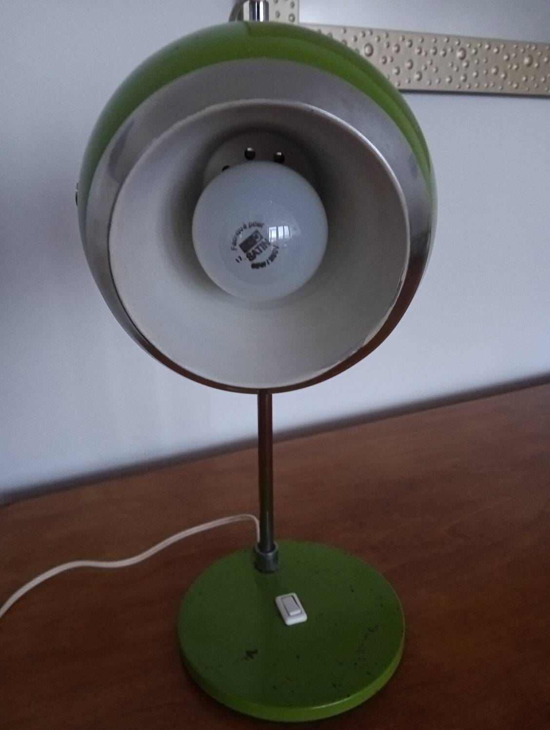 Lampe à poser vintage eyeball verte