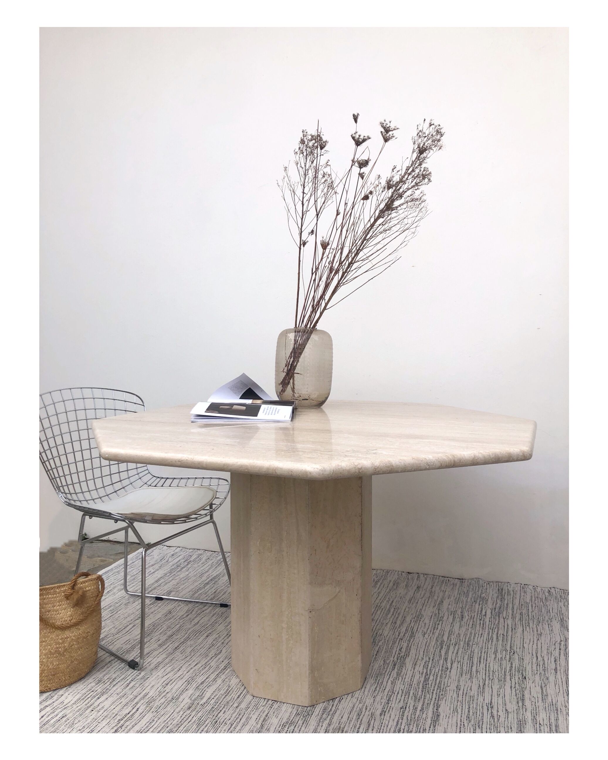 Travertine table