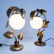 Ensemble de 2 lampes de table florentines d'Italie, années 1960