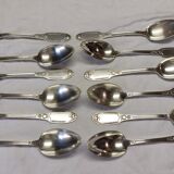 12 spoons and 18 table forks in sterling silver by E. Puiforcat