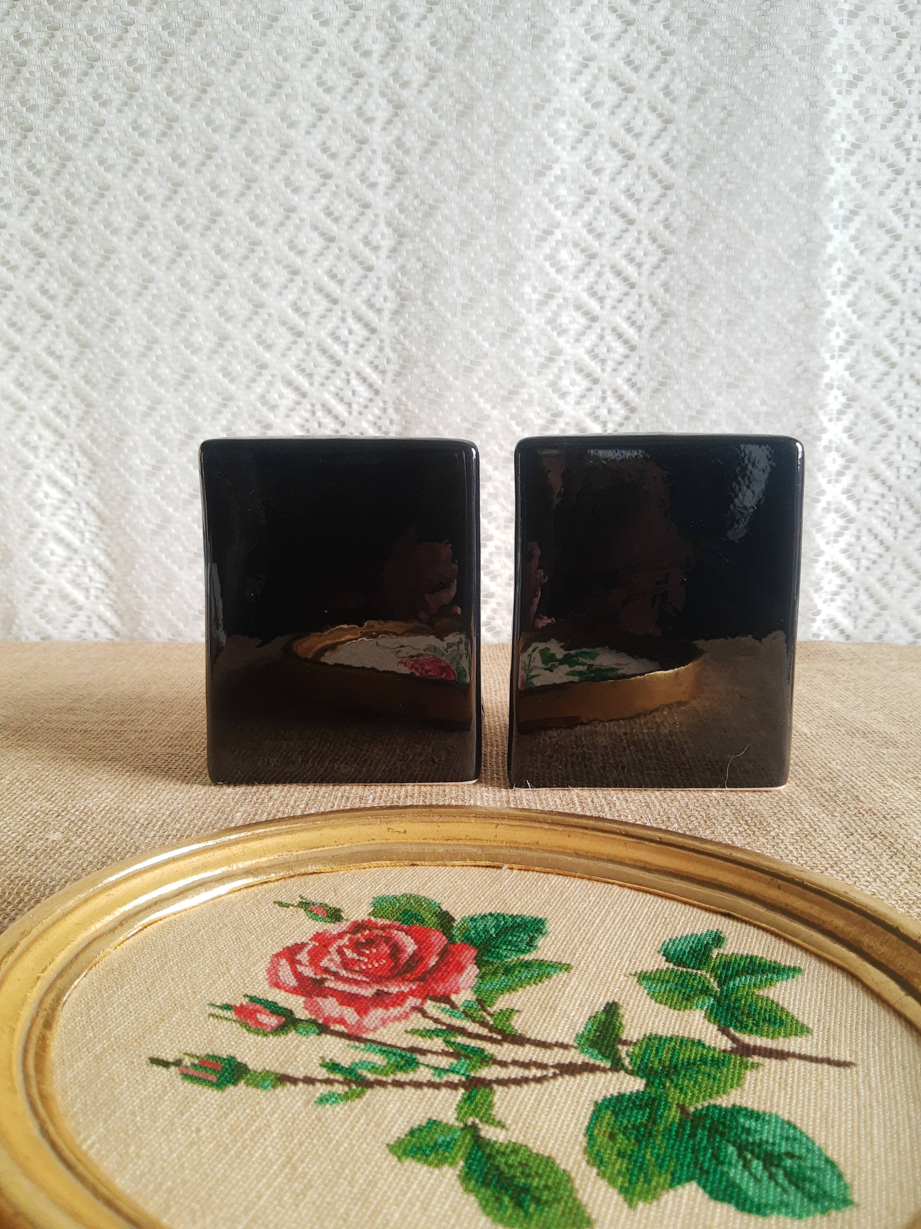 Pair of greenhouse books ceramic vintage elephant
