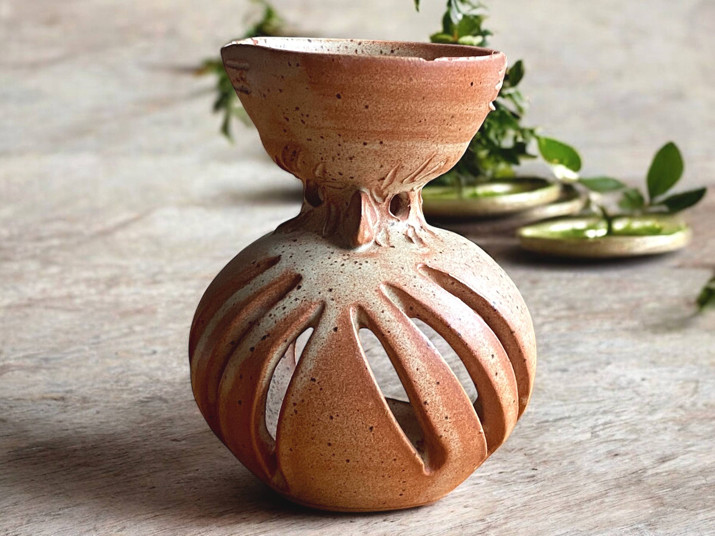 Vintage zoomorphic ceramic perfume burner from Vallauris - 1970