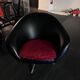 Paire de fauteuils Egg 1960 skai noir