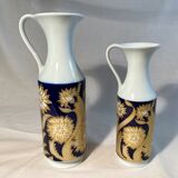 Ensemble de 5 vases cobalt