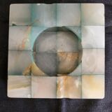 Green marble ashtray