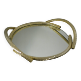 Gilded Rope Serving Tray, French Mirror Tray, Drinks Tray
