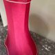 Lampshade in pinkish-burgundy fabric