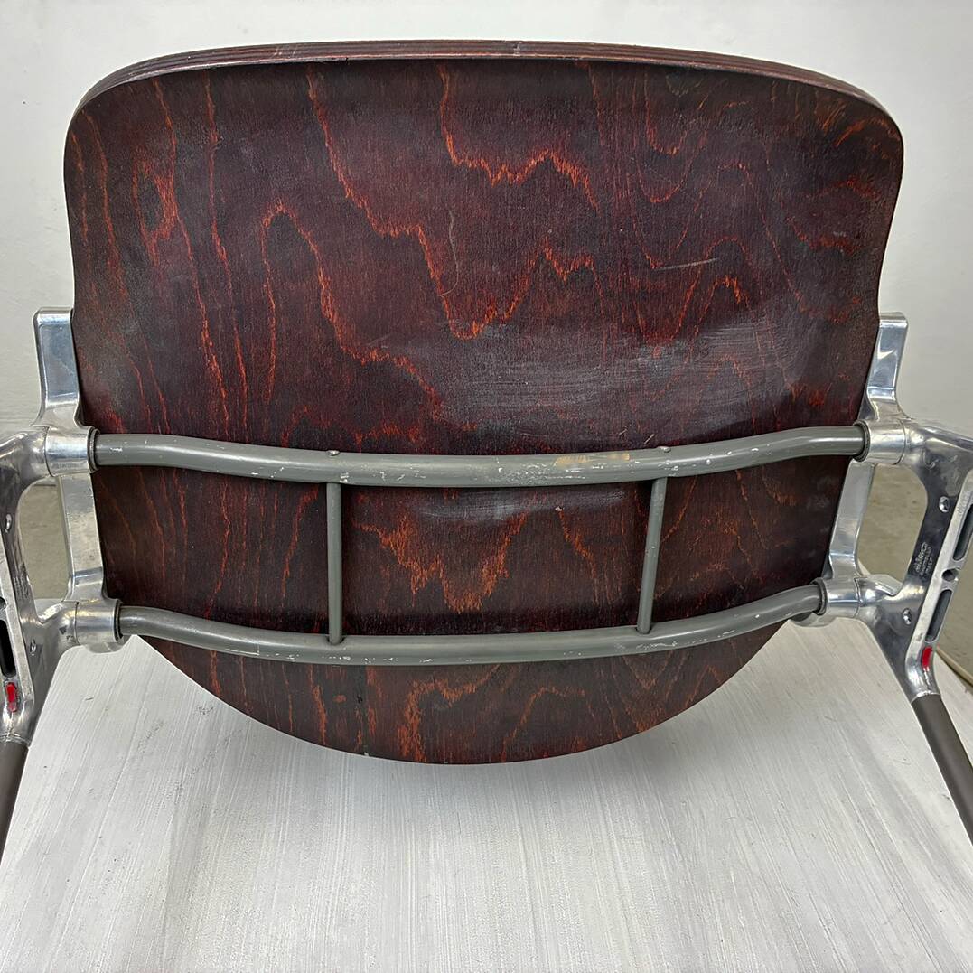 Brown Castelli DSC 106 Stacking Chair by Giancarlo Piretti, Italy