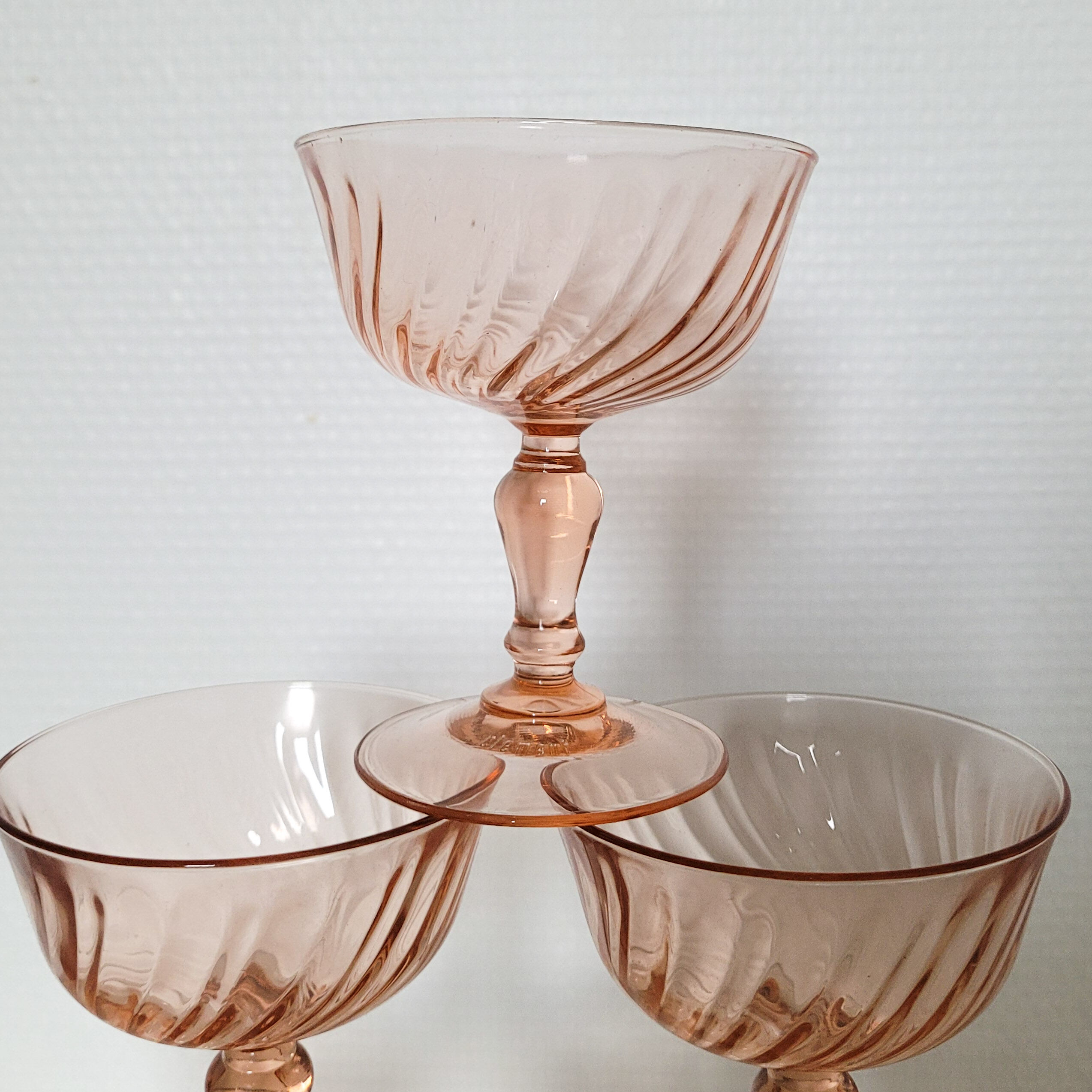 Set of 6 Rosaline champagne glasses