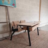 Ancien double bureau d'écolier