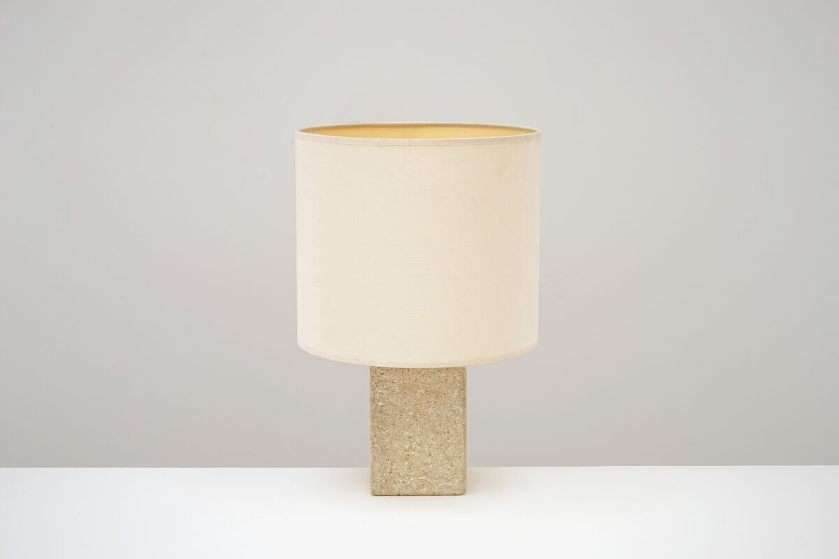 Lampe de table en pierre d'Albert Tormos circa 1970