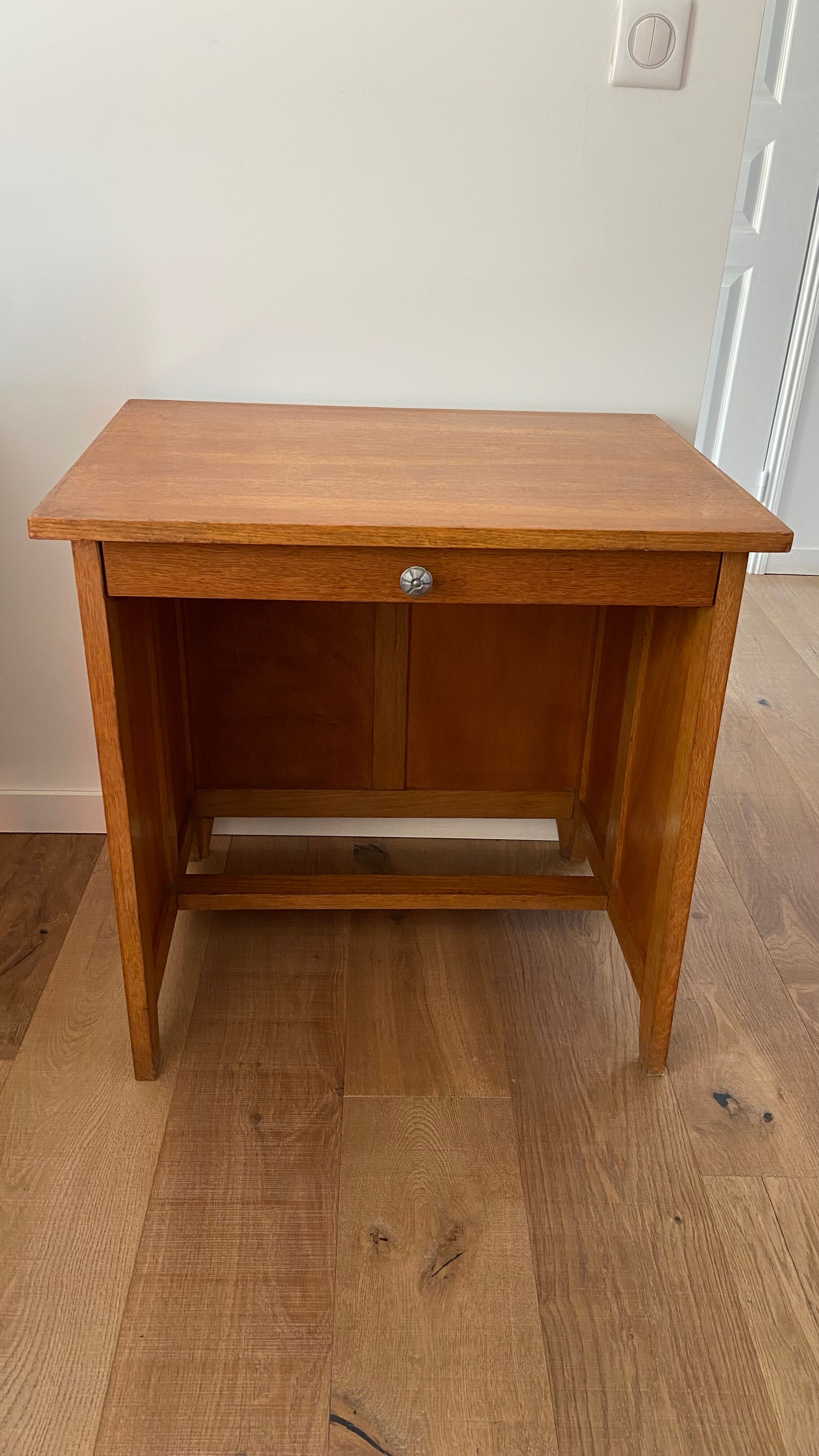 1950s vintage children's desk in light oak