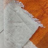 Moroccan handmade artisanal berber carpet magic orange eye 287 x 184 cm