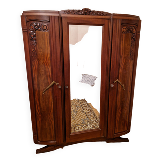 Armoire Art déco années 30 avec marquetterie