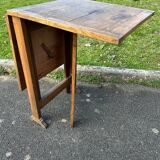 Antique folding oak table