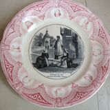 4 assiettes ‘parlantes’ Sarreguemines Les Saintes et Saints