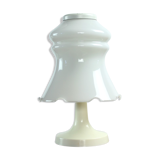 Lampe de table en verre opalin blanc, Opp Jihlava, Tchécoslovaquie années 1960