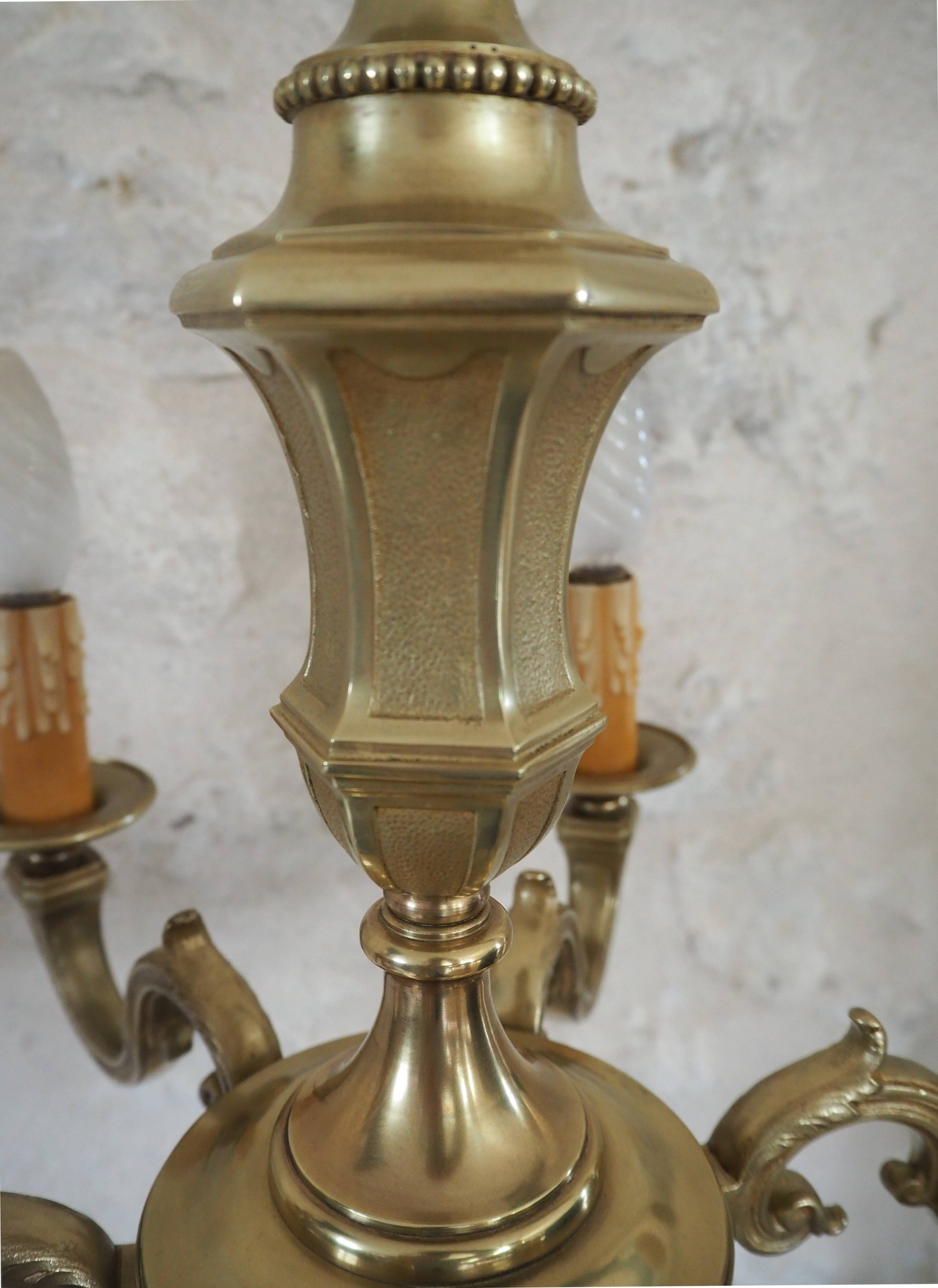 Bronze chandelier in Louis XV style - 6 lights