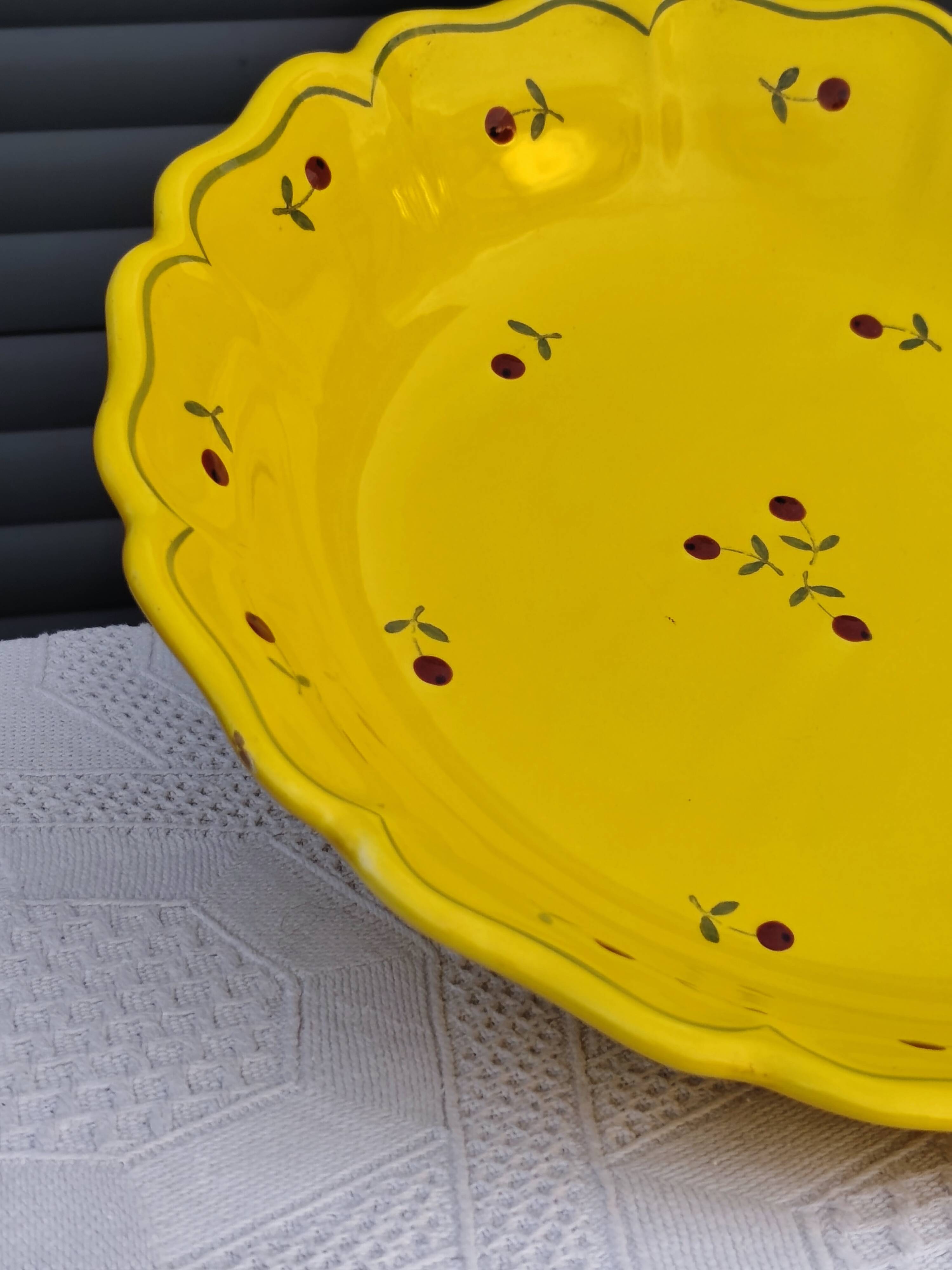 Vintage earthenware plate signed "F. Sicard"