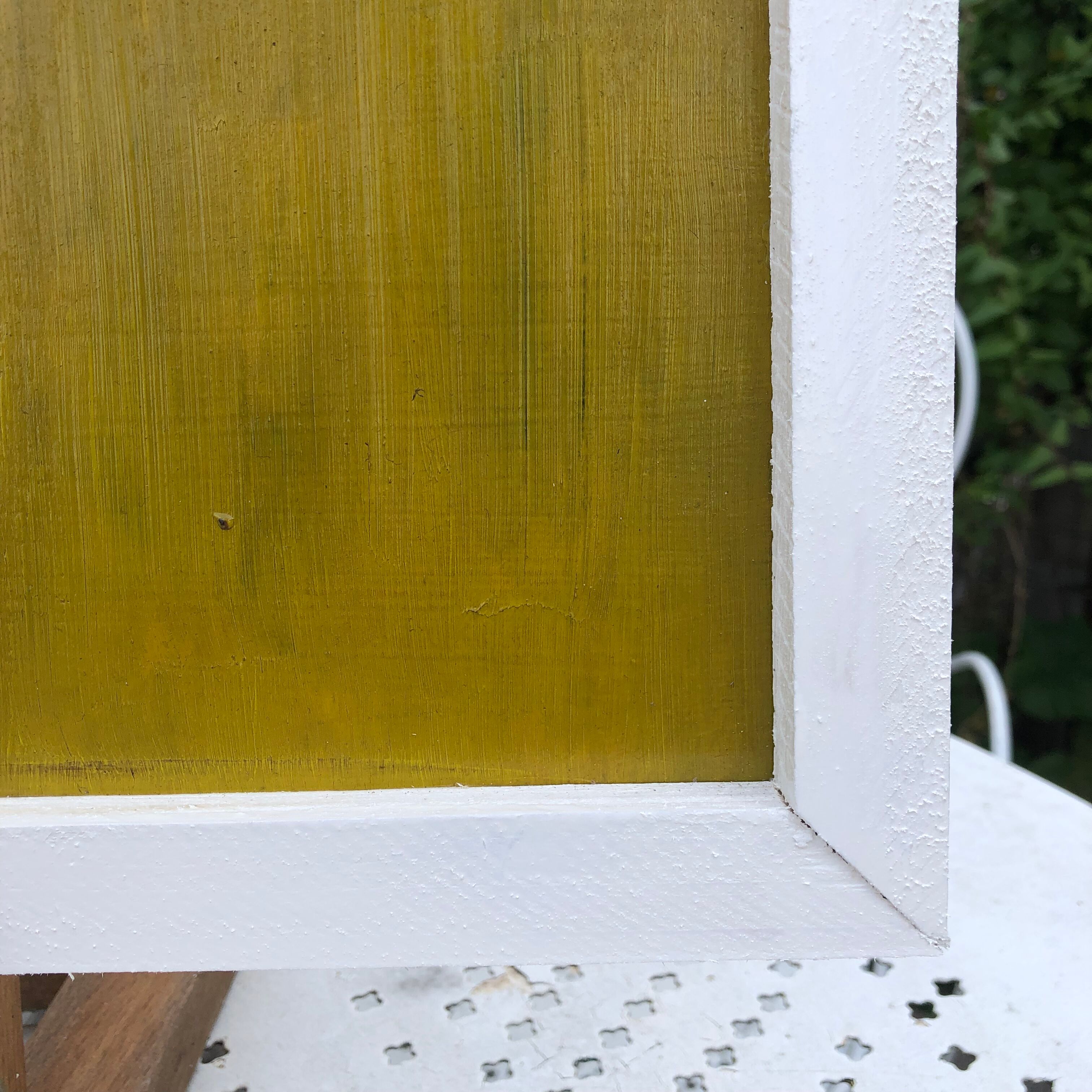 Oil on abstract panel