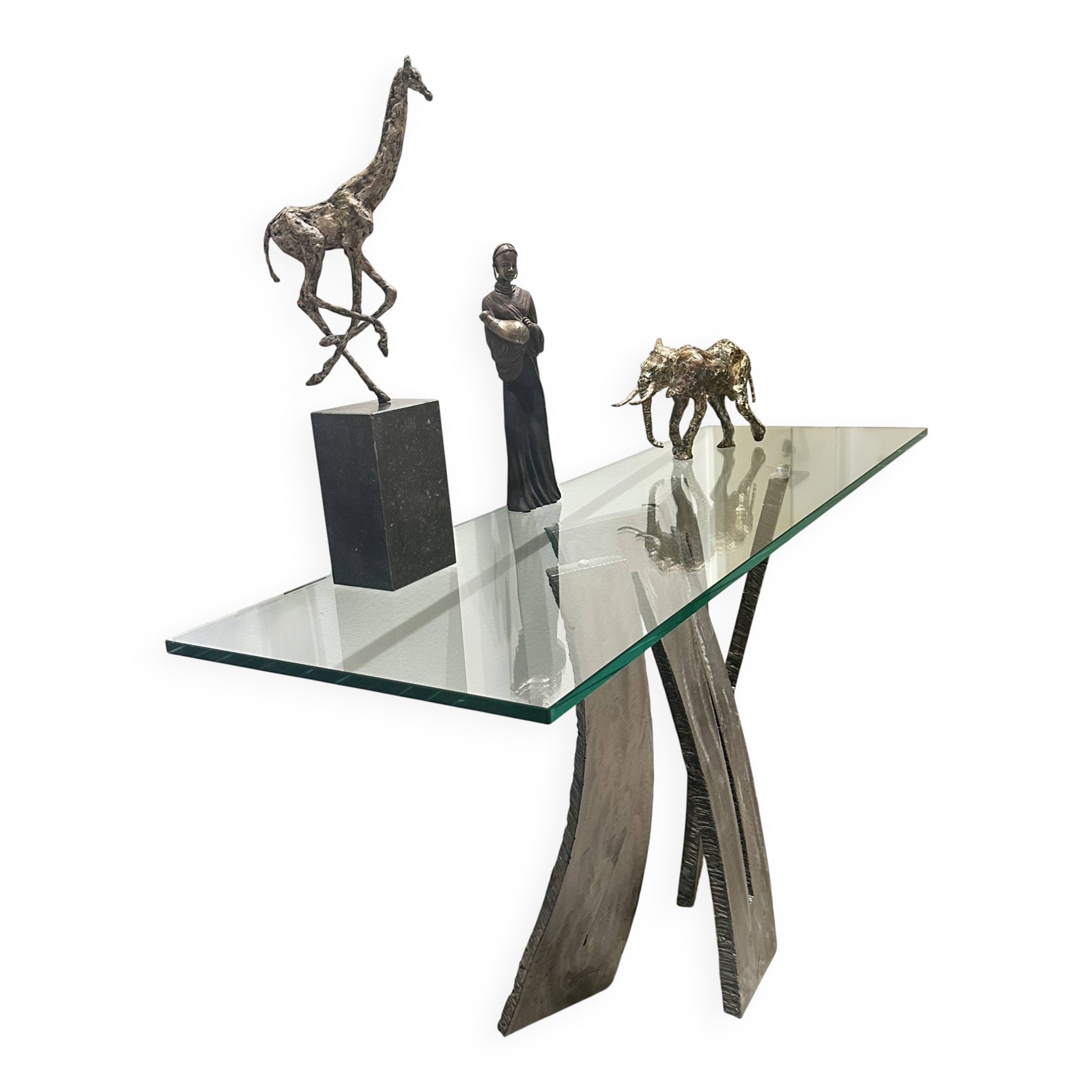 Roche Bobois iron flower console