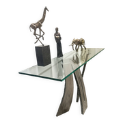 Roche Bobois iron flower console