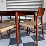 Set of 5 chairs from the 50s designed by Georg Leowald