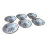 Set de 6 coupelles au motif de fleurs en porcelaine vintage